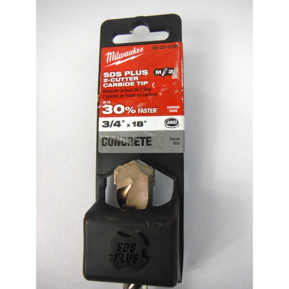 MILWAUKEE 3/4 in. x 18 in. 2-Cutter SDS Carbide Bit 48-20-8266 - Picture 3 of 3